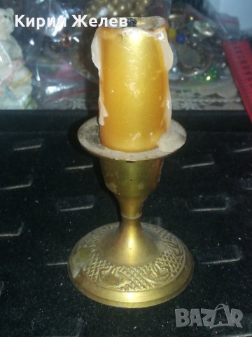 Малък бронзов свещнкк-8501, снимка 5 - Декорация за дома - 25923636