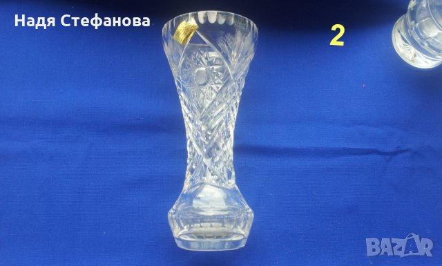 Кристални вазички 3 различни, снимка 5 - Вази - 25646032