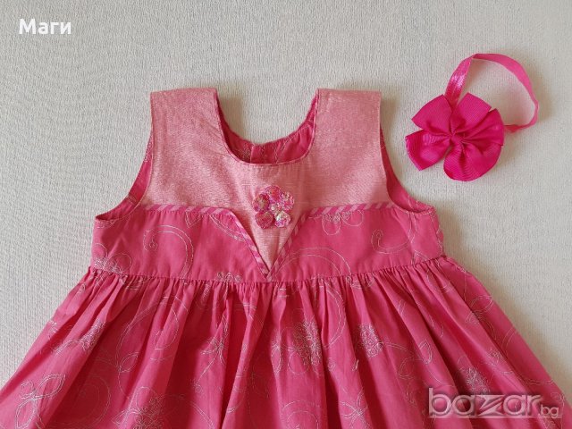 Детска рокля и лента за глава 5-6 години , снимка 2 - Детски рокли и поли - 21274394