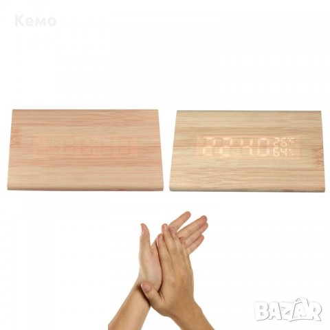 Настолен дървен лед часовник, снимка 9 - Други - 23810658