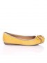 Дамски балеринки, жълти, нови, с кутия, снимка 1 - Дамски ежедневни обувки - 22667176