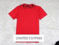 GIVENCHY RED STARS AND CRYSTAL BEADS Мъжка Тениска с Кристали и Звезди size XS, снимка 3