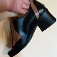 Дам.обувки-/изк.кожа/-№39-цвят-черно+бежаво., снимка 9 - Дамски ежедневни обувки - 22385235