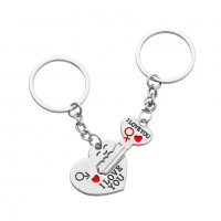 🔐💗 Сърце и Ключ за него - двойка ключодържатели за влюбени, снимка 5 - Бижутерийни комплекти - 22216596