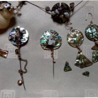 Бижута , сребро , кралски седеф и естествени камъни , снимка 4 - Бижутерийни комплекти - 25245874