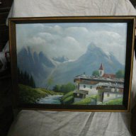 стара картина -"Планински пейзаж", снимка 2 - Антикварни и старинни предмети - 15578031