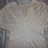 Прохладна златиста рокля + колан , снимка 7 - Рокли - 19946556