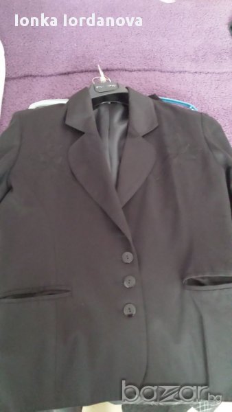 Черно сако с бродерия, размер М-Л, снимка 1