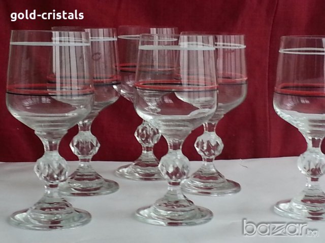 сервиз кристални чаши за вино и ракия , снимка 13 - Антикварни и старинни предмети - 20416528