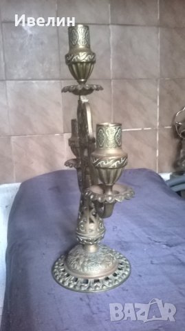 два барокови свещници, снимка 3 - Антикварни и старинни предмети - 25652685