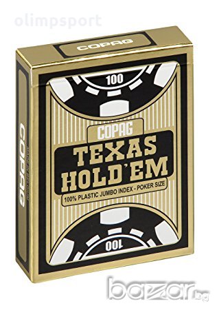 Карти за игра Copag Texas Hold'em Gold 100% пластик, снимка 1 - Карти за игра - 18975278
