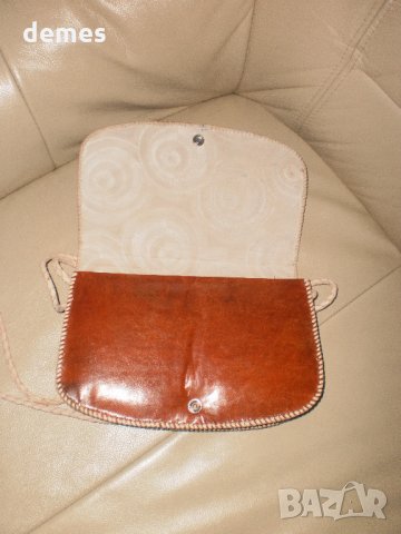  Дамска чанта от естествена камилска кожа, снимка 7 - Чанти - 21989571