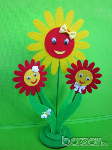 Цветя с поставка от филц, снимка 16 - Други - 7881062