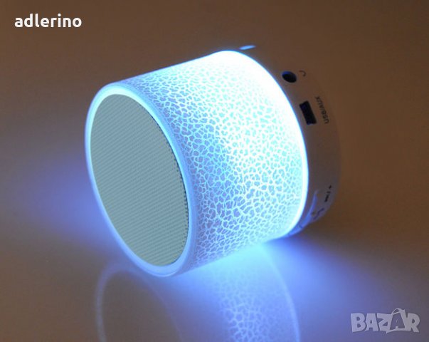 Безжична блутут колонка, wireless, bluetooth тонколона, мини говорител, светеща, снимка 6 - Слушалки и портативни колонки - 25008601