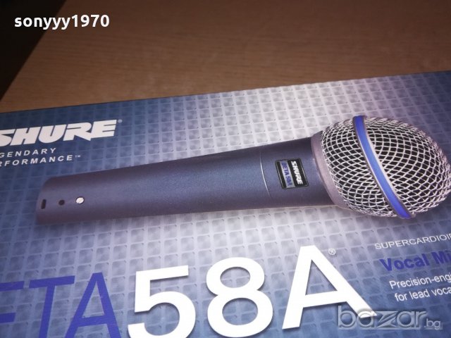 shure beta 58S-legendary performance microphone-внос швеицария, снимка 2 - Микрофони - 20482220