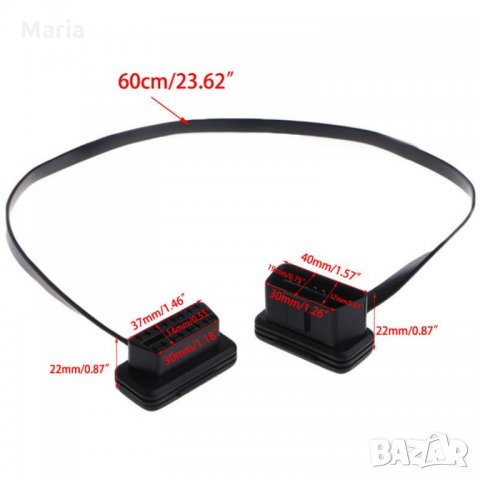OBDII 16Pin кабел за диагностика мъжко-женско преходник, снимка 7 - Аксесоари и консумативи - 22179962