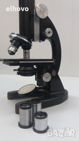 Старинен микроскоп WINKEL-ZEISS GOTTINGEN 61675 , снимка 6 - Антикварни и старинни предмети - 25631347