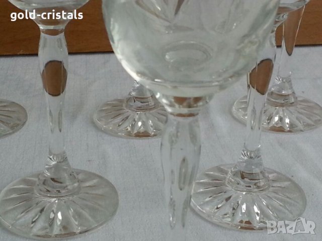 кристални чаши за вино , снимка 5 - Антикварни и старинни предмети - 23518686