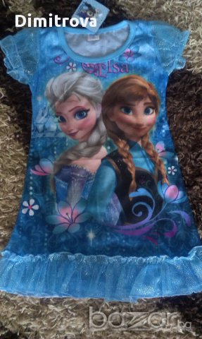 ТОТАЛНА РАЗПРОДАЖБА Рокля с Елза и Анна от Замръзналото кралство, снимка 5 - Детски комплекти - 10670841