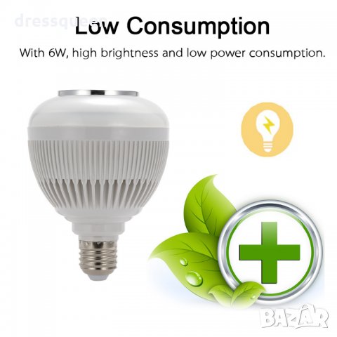 1407 Смарт крушка с блутут управление и високоговорител Е27, снимка 6 - Други стоки за дома - 24993546