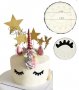 Око мигли за кон Еднорог силиконов молд форма декорация торта фондан украса, снимка 1 - Форми - 20815034