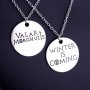 ❄️Valar Morgulis и Winter is Coming - висулки игра на тронове, снимка 1 - Колиета, медальони, синджири - 22571261