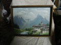 стара картина -"Планински пейзаж", снимка 2