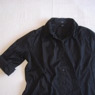 H&M, черна дамска риза в рае, М , снимка 3 - Ризи - 18369026