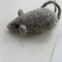 Мишка -екологично чиста играчка от филц,ръчна изработка,нова, снимка 3 - Други - 23480455