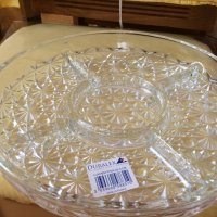 Кристална чиния-салатиера-2 броя, снимка 4 - Чинии - 23079506