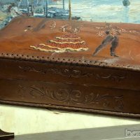 Старинна кожена музикална кутия за пури!, снимка 3 - Антикварни и старинни предмети - 22916755
