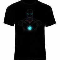 Железният Човек Iron Man Arc Reactor Logo Тениска Мъжка/Дамска S до 2XL