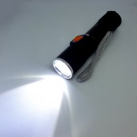 Мини LED фенер с USB зареждане мощен джобен фенер ZOOM фокус, снимка 7 - Къмпинг осветление - 26069048