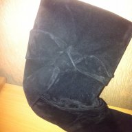 Черен петък Черни велурени ботушки чисто нови Tendenz, снимка 3 - Дамски ботуши - 11781215