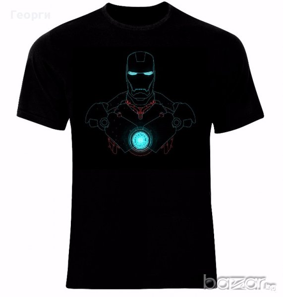 Железният Човек Iron Man Arc Reactor Logo Тениска Мъжка/Дамска S до 2XL, снимка 1