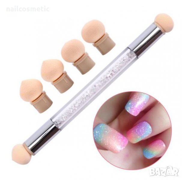 Аеропуф/Двустранна професионална четка за декорации и омбре ефекти, снимка 1