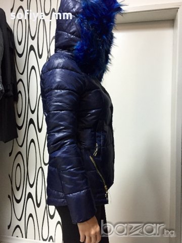 Дамско зимно яке с пухена яка, снимка 3 - Якета - 16321247