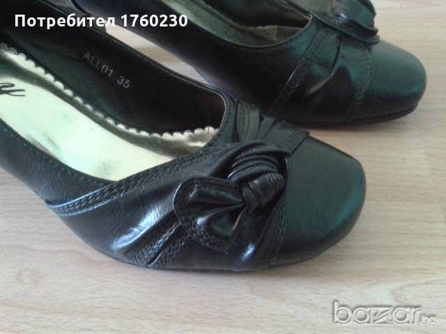 Страхотни черни обувки, снимка 2 - Дамски обувки на ток - 19373534