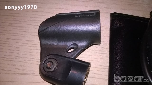 shure-кожен калъф+кабел с жак/букса+стоика за профи микрофон, снимка 8 - Микрофони - 20309878
