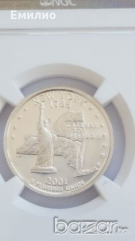 USA QUARTER SILVER DOLLAR 2001-S NGC PF 69 ULTRA CAMEO, снимка 2 - Нумизматика и бонистика - 21123918