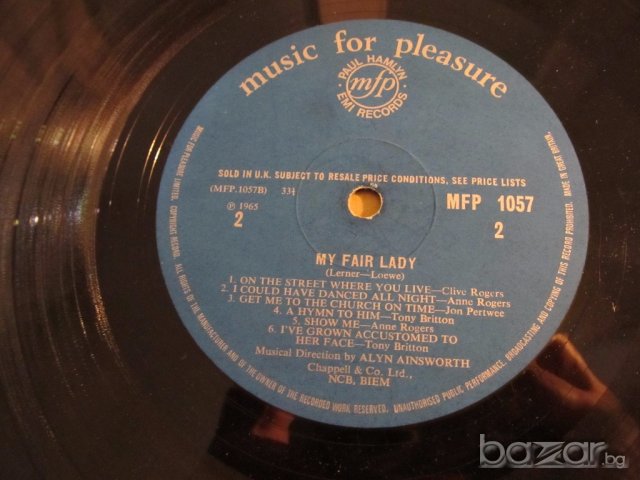 Грамофонна плоча MY FAIR LADY -  стара вариететна музика изд. 1965  год ! Произведено и внос от Англ, снимка 4 - Грамофонни плочи - 19796140