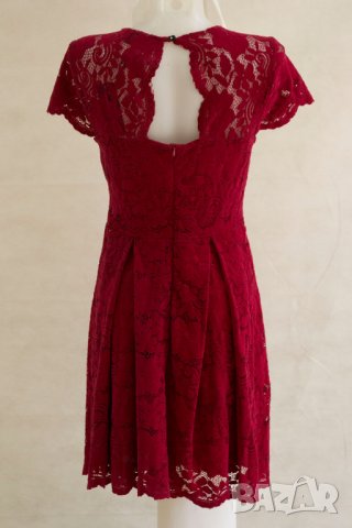 Дантелена рокля в цвят бордо марка La`Aurora, снимка 3 - Рокли - 22367792