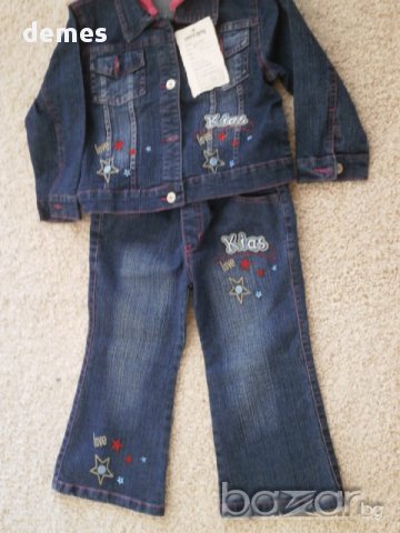 Детски дънков комплект дънково яке с панталон,размер 1,нов , снимка 2 - Детски комплекти - 13026156