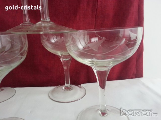  стъклени чаши гравирани , снимка 18 - Антикварни и старинни предмети - 20390027