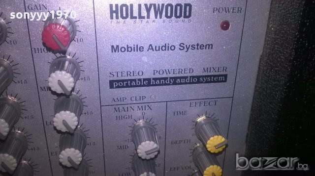 hollywood amplifier/mixer+тонколони-внос англия, снимка 12 - Ресийвъри, усилватели, смесителни пултове - 19601988