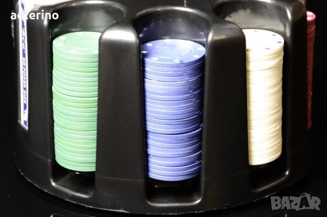 Комплект 200 покер чипа и 2 чифта карти с кади, снимка 3 - Настолни игри - 25042488