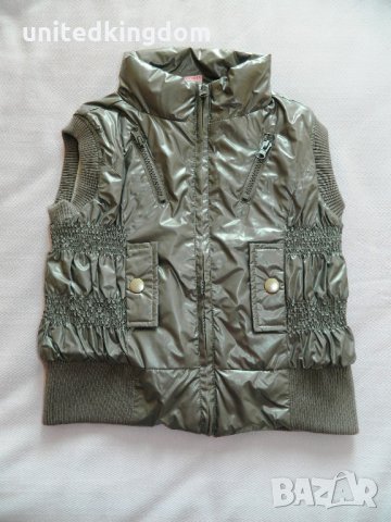 Чисто нов подплатен сив елек за дете на 6 г./116 см., снимка 2 - Детски якета и елеци - 23786087