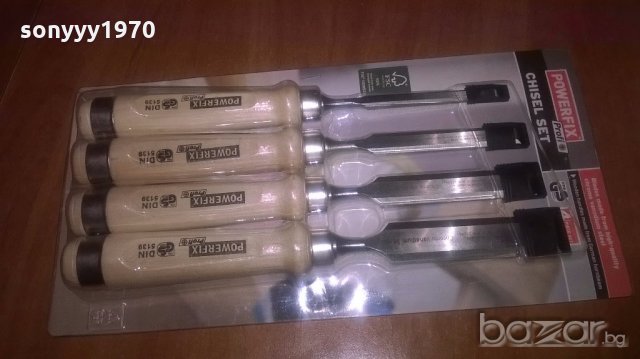 powerfix-хром ванадиеви длета 4бр-немски и висококачествени, снимка 5 - Други инструменти - 19961247