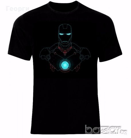 Железният Човек Iron Man Arc Reactor Logo Тениска Мъжка/Дамска S до 2XL, снимка 1