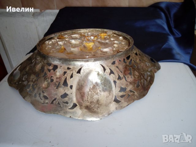 метална купа,фруктиера, снимка 3 - Антикварни и старинни предмети - 22455124